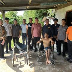 5/6/68 ส่งมอบรถเข็นผู้สูงอายุและคนพิการกับนายไสว สามล